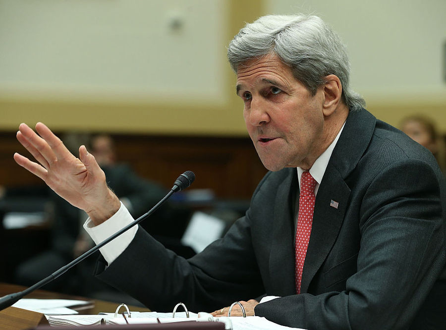 WASHINGTON, DC - FEBRUARY 25: Secretary of State John Kerry appears before the House