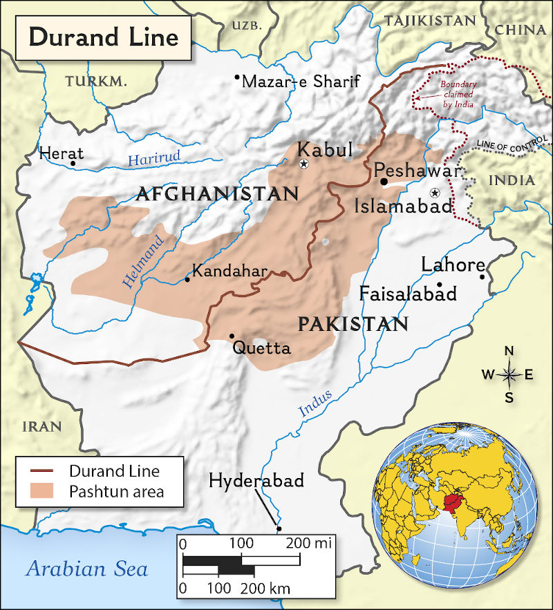 Перестрелки между сотрудниками служб безопасности Афганистана и Пакистана на границе линии Дюранда
