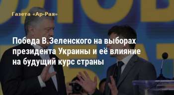 Победа В.Зеленского на выборах президента Украины
