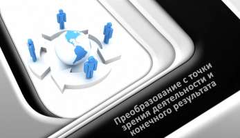 Преобразование с точки зрения деятельности и конечного результата Преобразование с точки зрения деятельности и конечного результата