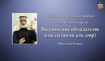 Подчинение обладателю власти (вали аль-амр) Подчинение обладателю власти (вали аль-амр)